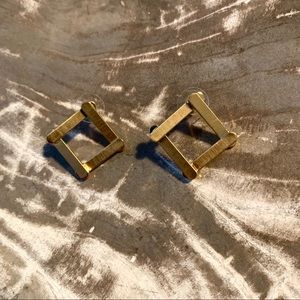 Brushed Gold Earrings